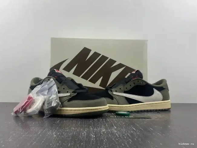 Cheap SCOTT TRAVIS DM7866-002 OG JORDAN OLIVE' 'BLACK SP AIR 1 X LOW 0505
